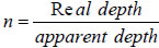 An object under water ( any medium ) appears to be raised due to refraction